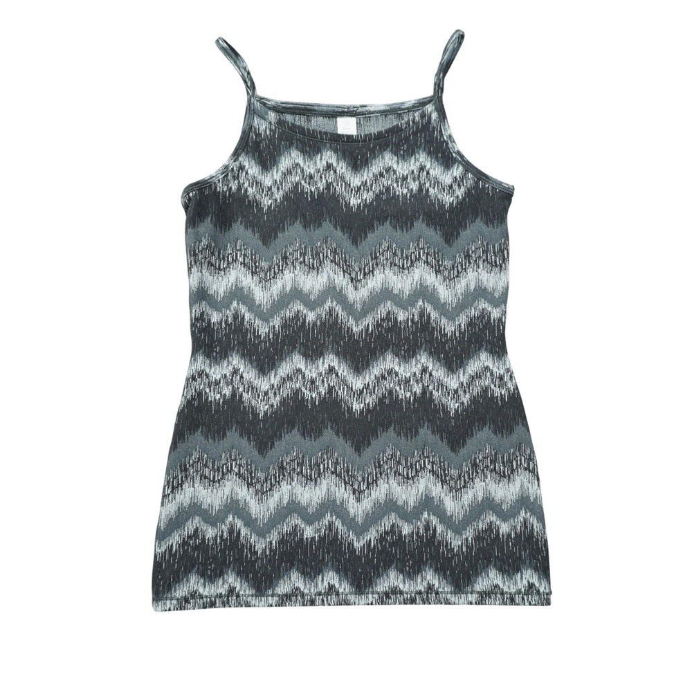 Ivivva Lululemon Girls Size 14 Black Grey Chevron Ikat Camisole Tank Top Workout